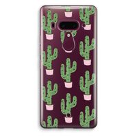 Cactus Lover: HTC U12+ Transparant Hoesje - thumbnail