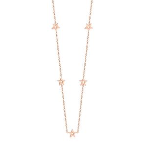 Cilla Jewels dames ketting Edelstaal Verguld Rose Ster