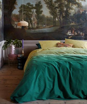 At Home At Home dekbedovertrek Straight oker