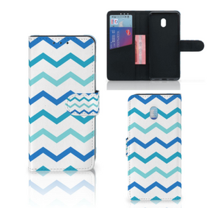 Xiaomi Redmi 8A Telefoon Hoesje Zigzag Blauw