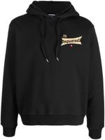 DSQUARED2 hoodie en coton à logo imprimé - Noir