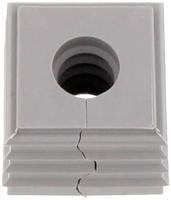 CONTA-CLIP 28569.6 kabeldoorvoersysteem Kdsclick, afdichtingselement KDS-De 8-9 Gr, montage: Stekken, lengte x breedte: 20, 3 mm, kabeldiameter max.: 9 mm, IP 66, kleur: grijs, 10 stuks