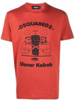 DSQUARED2 t-shirt en coton à logo imprimé - Orange