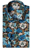 Giordano Tailored Modern Fit Overhemd blauw, Bloemen