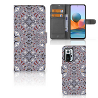 Xiaomi Redmi Note 10 Pro Bookcase Flower Tiles - thumbnail