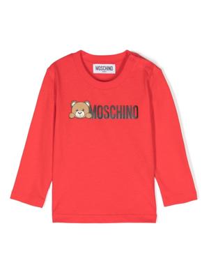 Moschino Kids Sweater met logoprint - Rood