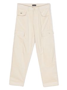 Emporio Armani Kids pantalon fuselé en velours côtelé - Tons neutres