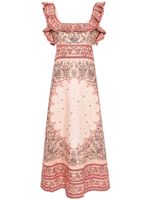 ZIMMERMANN robe Matchmaker Frilled à coupe mi-longue - Rose - thumbnail