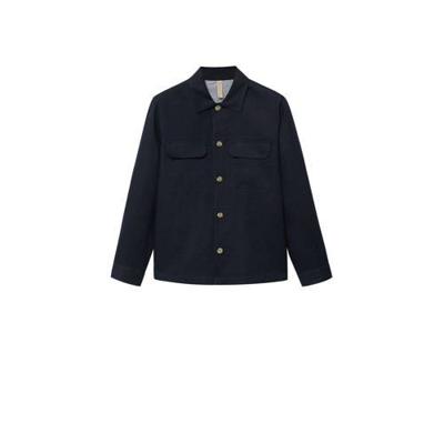 Mango Man regular fit overhemd donkerblauw Mango Man regular fit overhemd donkerblauw