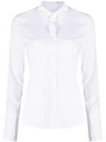 TWP chemise en coton mélangé à design uni - Blanc