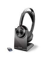POLY Voyager Focus 2 UC Headset Bedraad en draadloos Hoofdband Kantoor/callcenter USB Type-C Bluetooth Oplaadhouder Zwart
