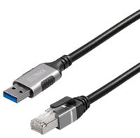 MAXTRACK USB A LAN-adapter - C540-1,5L, LAN-adapter USB-A 3.0 naar RJ45, USB-A ethernet adapter 1 Gbit/s, compatibel met MacBook, notebooks, metaallook, draagbaar & slank, plug & play
