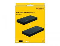 DeLOCK DeLOCK HDMI / USB-C KVM Switch 4K 60 Hz met USB 2.0 - thumbnail