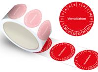 Keuringssticker met vervaldatum Ø 30 mm - 400 stuks (op rol)