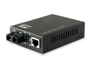 LevelOne GVT-2002 netwerk media converter 1000 Mbit/s 1310 nm Single-mode Zwart