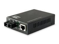 LevelOne GVT-2002 netwerk media converter 1000 Mbit/s 1310 nm Single-mode Zwart - thumbnail