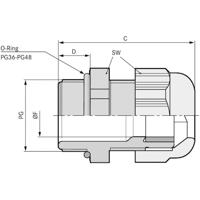 LAPP 53018070 Wartel PG36 Polyamide Grijs-wit (RAL 7035) 10 stuk(s)