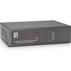 LevelOne FEP-0812 netwerk-switch Fast Ethernet (10/100) Power over Ethernet (PoE) Zwart