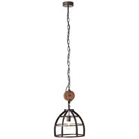 BRILLIANT lamp Matrix hanglamp 34cm zwart antiek | 1x G95, E27, 60W, geschikt voor standaardlampen (niet inbegrepen) Schaal A ++ tot E | Ketting kan worden ingekort