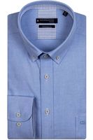 Giordano Regular Fit Overhemd blauw, Effen - thumbnail