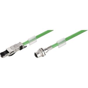 Weidmüller 1234750050 RJ45 / M12 Netwerkkabel, patchkabel CAT 5, CAT 5e S/UTP 5.00 m Groen Vlambestendig, Snagless 1 stuk(s)