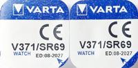 VARTA 2 x zilveren oxide batterij V371 (SR69) SR920SW 1,55 volt