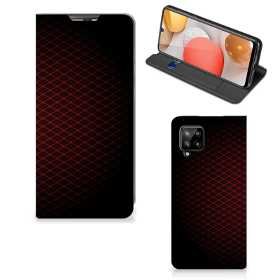 Samsung Galaxy A42 Hoesje met Magneet Geruit Rood Samsung Galaxy A42 Hoesje met Magneet Geruit Rood