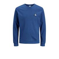 JACK & JONES CORE sweater Barbar met all over print kobaltblauw