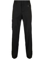 Moschino pantalon de costume à logo texturé - Noir