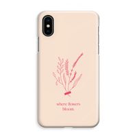 Where flowers bloom: iPhone XS Max Volledig Geprint Hoesje