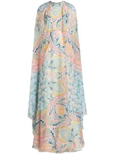 ETRO robe longue à imprimé cachemire - Bleu