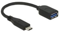 DeLOCK USB 3.1 Gen 2 Type-C/Typ-A USB-kabel 0,1 m USB 3.1 Gen 2 Type-A Zwart - thumbnail