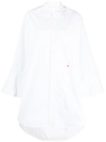 Palm Angels robe-chemise à manches évasées - Blanc