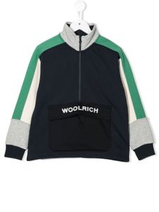 Woolrich Kids sweat à logo brodé - Bleu