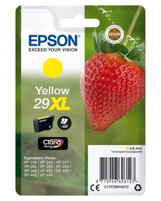 Epson Strawberry Singlepack Yellow 29XL Claria Home Ink Epson Strawberry Singlepack Yellow 29XL Claria Home Ink