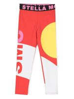 Stella McCartney Kids pantalon de jogging à taille à logo - Rouge