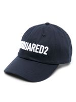 DSQUARED2 casquette en coton à logo brodé - Bleu - thumbnail