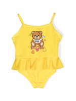 Moschino Kids maillot de bain Teddy Bear à volants - Jaune - thumbnail