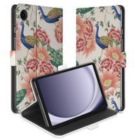 Uniek Samsung Galaxy Tab A9 Plus Tablethoesje Pink Peacock Design | B2C Telecom - thumbnail