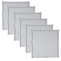 vidaXL Tuinzitkussens 6 st vierkant 45x45x2 cm lichtgrijs