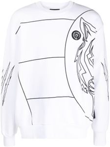 Plein Sport sweat à logo imprimé - Blanc