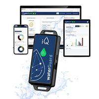 iQ water Guard Slimme watermelder met wateralarmfunctie, 92 dB en wifi, waterbewaker voor smartphone, wifi-waterverbruiksmeter, bewaking van waterverbruik en bij waterschade