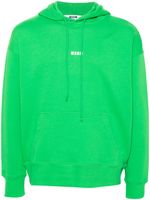 MSGM hoodie en coton à logo imprimé - Vert