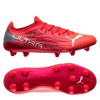 PUMA Ultra 1.3 FG/AG Faster Football - Rood/Wit Vrouw PUMA Ultra 1.3 FG/AG Faster Football - Rood/Wit Vrouw