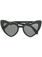 Saint Laurent Eyewear lunettes de soleil à monture cœur - Noir