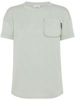 Brunello Cucinelli t-shirt en coton à poche poitrine - Vert