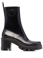 Moncler bottines à logo embossé 70 mm - Noir