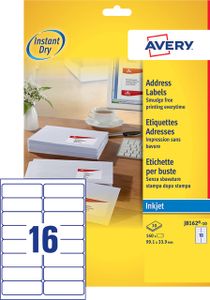 Etiket Avery J8162-100 99.1x33.9mm wit 1600stuks