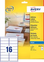 Etiket Avery J8162-100 99.1x33.9mm wit 1600stuks - thumbnail