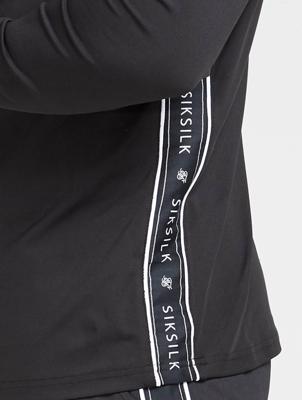 Sik Silk / trui Tape Panel Performance in zwart Sik Silk / trui Tape Panel Performance in zwart